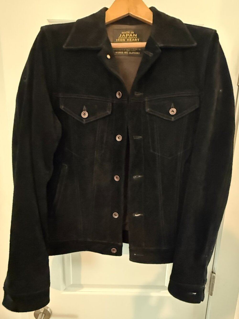 Iron Heart Split Steer Modified Type III Jacket, black, L